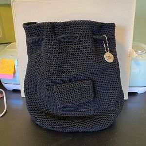 Black Cinch Backpack Purse by The Sak